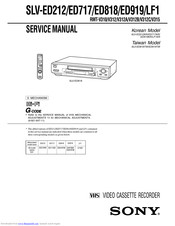 Sony SLV-ED717 Service Manual
