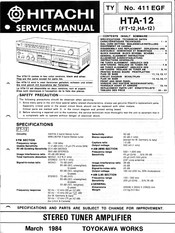 Hitachi HTA-12 Service Manual
