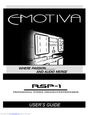 Emotiva RSP-1 User Manual