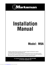 Marksman M9A Installation Manual