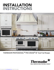 Thermador PRO GRAND PRD606REG Installation Instructions Manual