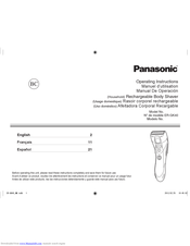Panasonic ER-GK40 Operating Instructions Manual