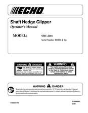 Echo SHC-2401 Operator's Manual