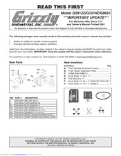 Grizzly G8621 Owner's Manual