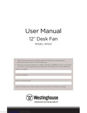 Westinghouse WFD12 User Manual