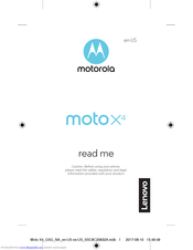 Motorola Moto X4 Read Me
