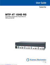 Extron electronics A/V Receiver MTP 4T 15HD RS User Manual