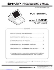 Sharp UP-3301 Programming Manual