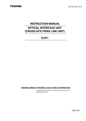 Toshiba G1IF1 Instruction Manual
