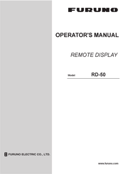 Furuno RD-50 Operator's Manual