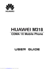 Huawei m318 User Manual