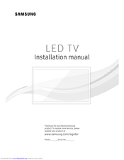 Samsung HG50AF690U Installation Manual