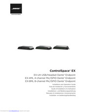 Bose ControlSpace EX-UH Installation And Operation Manual