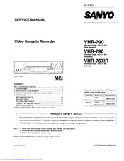 Sanyo VHR-790 Service Manual