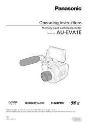 Panasonic AU-EVA1E Operating Instructions Manual