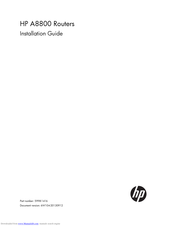 HP A8805 Installation Manual