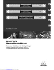 Behringer EUROPOWER EPQ450 Quick Start Manual