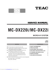 Teac MC-DX22i Service Manual