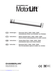 Chamberlain MotorLift RA10 Instructions Manual