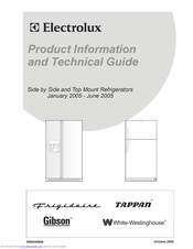 Electrolux 240379005 Technical Manual