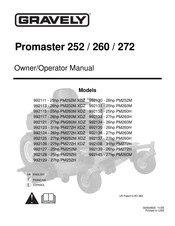 Gravely Promaster 272 Owner's And Operator's Manual