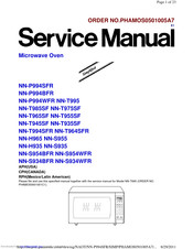 Panasonic NN-S934WFR Service Manual
