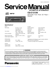 Panasonic CQ-C1315N Service Manual