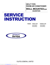 Fujitsu ASU18RLB Service Instructions Manual