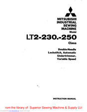 Mitsubishi LT2-250 Instruction Manual