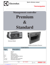 Electrolux Standard Quick Reference Manual