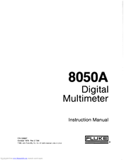 Fluke 8050A Instruction Manual