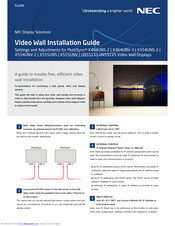 NEC MultiSync X554UNS-2 Installation Manual