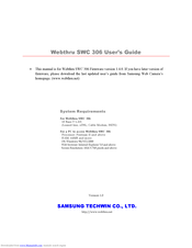 Samsung Webthru SWC 306 User Manual