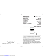 Panasonic EY0005 Operating Instructions Manual