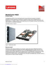Lenovo BladeCenter HS22 Product Manual