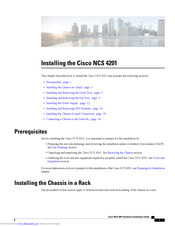 Cisco NCS 4201 Installing Manual