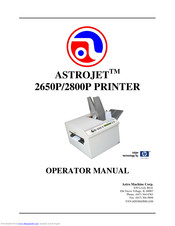 Astro Machine ASTROJET 2650P Operator's Manual