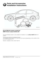 BMW SA676 Installation Instructions Manual