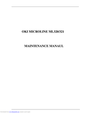 Oki MICROLINE ML321 Maintenance Manual