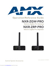 AMX NXR-ZGW-PRO Operation/Reference Manual