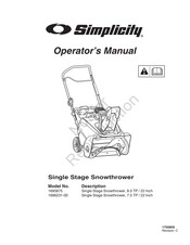 Simplicity 1695875 Operator's Manual