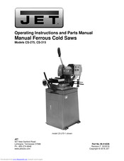 Jet CS-315-1 Operating Instructions And Parts Manual