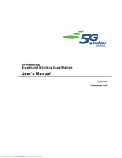 5G Wireless Solutions G-Force 850 b/g User Manual