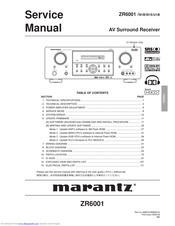 Marantz ZR6001 Service Manual