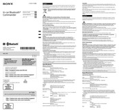 Sony RM-X7BT Reference Manual