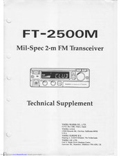 Yaesu FT-2500M Technical Supplement