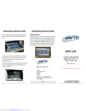 Nav Tv OPV-1LR Operating Instructions