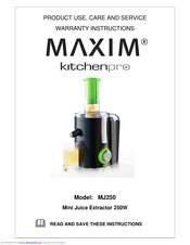 Maxim MJ250 Instruction Manual