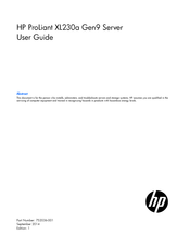 HP ProLiant XL230a Gen9 User Manual