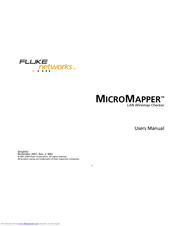 Fluke MicroMapper User Manual